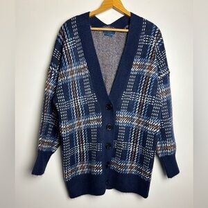 Biltmore men’s Cardigan Sweater S Old Money Classic stripe Cozy 5 Button preppy